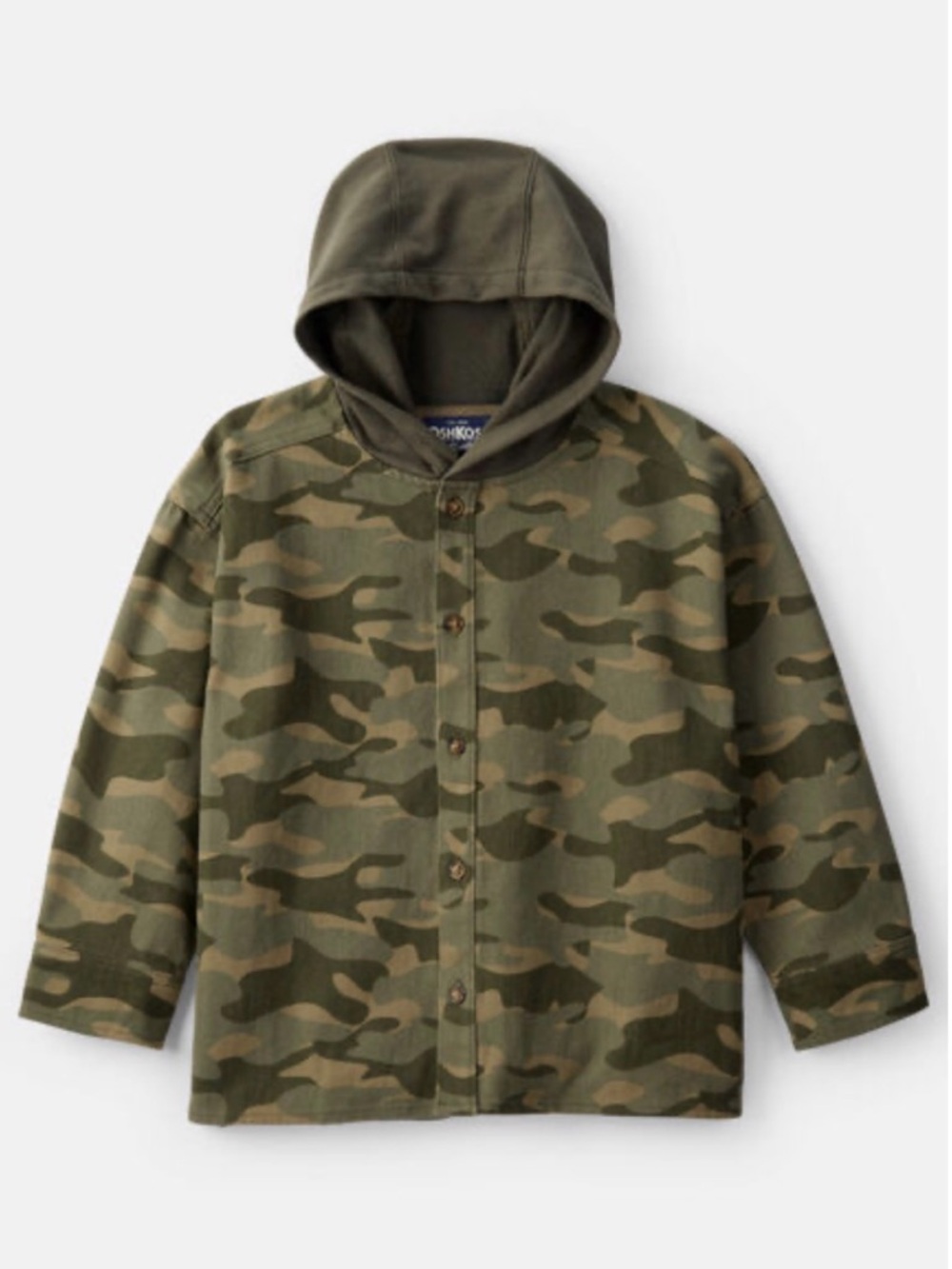 OshKosh B’gosh Green Camo Cotton Long Sleeve Fashion Jacket